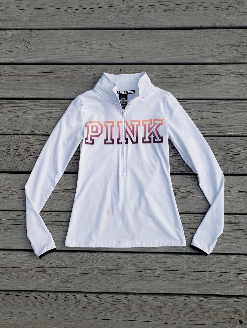 Victoria's Secret PINK Ultimate White Half Zip Pullover Size X-Small